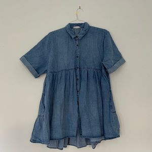 Denim babydoll Mini dress